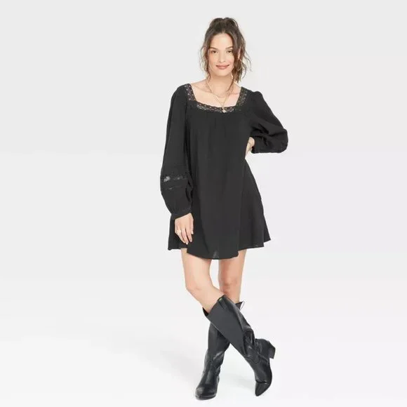 Universal Thread | Dresses | Womens Balloon Long Sleeve Lace Inset Shift Dress | Poshmark Universal Thread | Dresses | Womens Balloon Long Sleeve Lace Inset Shift Dress | Poshmark